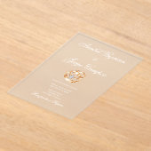 Gouden trouwring acryl bruiloft uitnodigingen (Laagn)