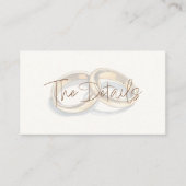 Gouden trouwringen achtergrond de details informatiekaartje (Voorkant)