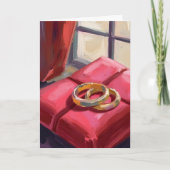 Gouden Trouwringen Aquarel Kaart (Voorkant)