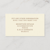 Gouden trouwringen de details Behuizing Kaart (Achterkant)