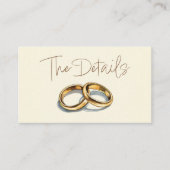 Gouden trouwringen de details Behuizing Kaart (Voorkant)