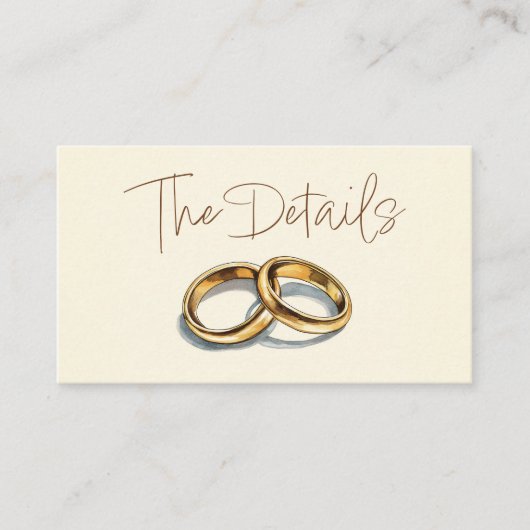Gouden trouwringen de details Behuizing Kaart (Voorkant)