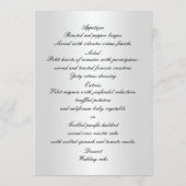 Gouden trouwringen en harten bruiloft menu Kaart (Achterkant)