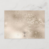 Gouden trouwringen op gouden bruiloft details informatiekaartje (Achterkant)