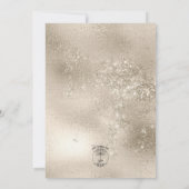 Gouden trouwringen op gouden bruiloft kaart (Achterkant)