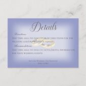 Gouden trouwringen Periwinkle bruiloft details Informatiekaartje (Voorkant)