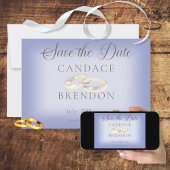 Gouden trouwringen Periwinkle bruiloft Save The Date