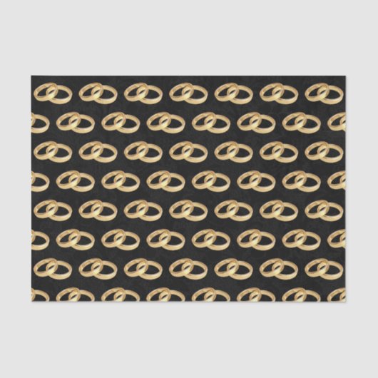 Gouden trouwringen samengevoegd tissuepapier (Voorkant)