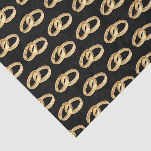 Gouden trouwringen samengevoegd tissuepapier (Detail)