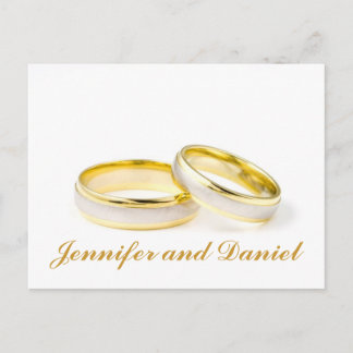 Gouden Trouwringen Save the Date Briefkaarten
