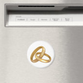 Gouden trouwringen verweven magneet (Insitu (Vaatwasser))