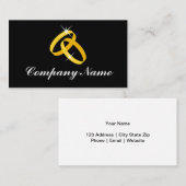 Gouden trouwringen visitekaartje template (Voorkant / Achterkant)