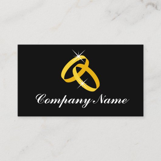 Gouden trouwringen visitekaartje template (Voorkant)