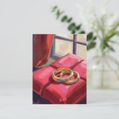 Gouden Trouwringen Waterverf Kaart (Staand voorkant)