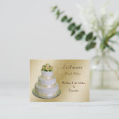 gouden Trouwtaart makers visitekaartjes (Staand voorkant)