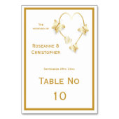 Gouden Trouwtafel Kaart Vlinders Hart (Achterkant)