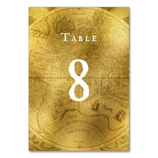  gouden trouwtafel nummer kaart (Achterkant)