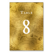  gouden trouwtafel nummer kaart (Voorkant)