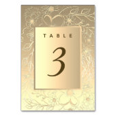gouden trouwtafel nummer kaart (Voorkant)