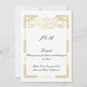 Gouden Trouwuitnodiging Aankondiging (Achterkant)