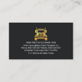 Gouden Truck Border Frame Trucker Visitekaartje (Achterkant)