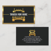 Gouden Truck Border Frame Trucker Visitekaartje (Voorkant / Achterkant)