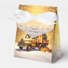 Gouden Truck Kerstboom Vakantie Cadeaubox Bedankdoosjes