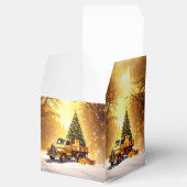 Gouden Truck Kerstboom Vakantie Favoriet Box Bedankdoosjes (Geopend)