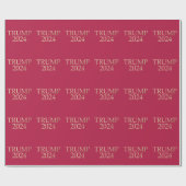 Gouden Trump 2024 op rood Cadeaupapier (Vlak)