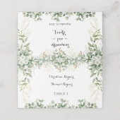 Gouden Tuin: Luxe Bloemen Trouwplaats Kaarten Plaatskaartje (Buitenkant ongevouwen)