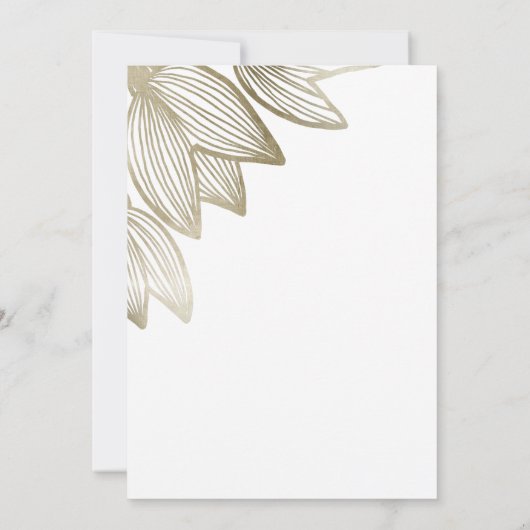 Gouden tulp bloesems | Bruiloft Kaart (Achterkant)