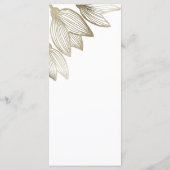 Gouden tulp bloesems | Bruiloft Menu (Achterkant)