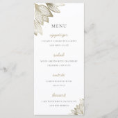 Gouden tulp bloesems | Bruiloft Menu (Voorkant)