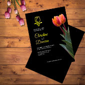 Gouden tulp bruiloft uitnodigingen