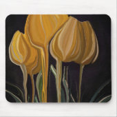 Gouden Tulp Trio op Zwart Muismat (Voorkant)