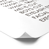 Gouden Turkoois Bloemisterij Schoonheidsspecialist Poster (Hoek)