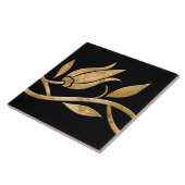 Gouden Turkse tulp Naadloze Grens Tegeltje (Zijkant)