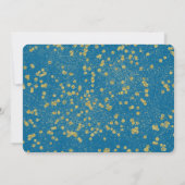 Gouden Turquoise Glitterij Confetti Stippen baby s Kaart (Achterkant)