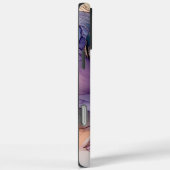 Gouden turquoise Paarse bloem Case-Mate iPhone Case (Achterkant / Rechts)