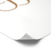 Gouden & Turquoise Zee Schelp Glamour Strand Banne Poster (Hoek)