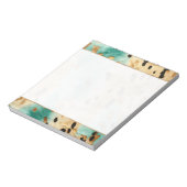 Gouden turquoise zwarte dierenprint notitieblok (Linkerzijde)