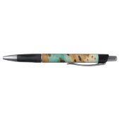 Gouden turquoise zwarte dierenprint pen (Bodem)