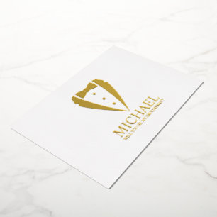 Gouden Tuxedo Suit Gepersonaliseerde Groomsman Voo Folie Uitnodiging