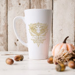 Gouden Tweelingen Astrologie Sterrenbeeld | Monogr Latte Mok<br><div class="desc">Perfect voor vrienden en familie om ze een mooie dag te wensen wanneer ze een jaartje ouder worden. Faux gold folie zodiac op de voorzijde met de naam van de geadresseerde, de verjaardag en de persoonlijkheid van het zodiumteken op de achterkant. Voeg uw douanetekst aan dit ontwerp toe door de...</div>