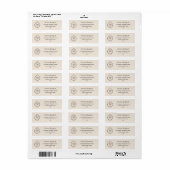 Gouden Tweelingen Sterrenbeeld, Geprägte Bloem Adr Etiket (Full Sheet)