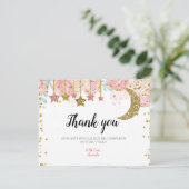 Gouden twinkel twinkel Dank je kaart (Staand voorkant)