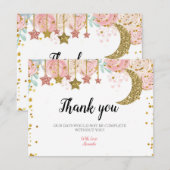 Gouden twinkel twinkel Dank je kaart (Voorkant / Achterkant)