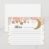 Gouden twinkle advies Kaart. Informatiekaartje (Voorkant / Achterkant)