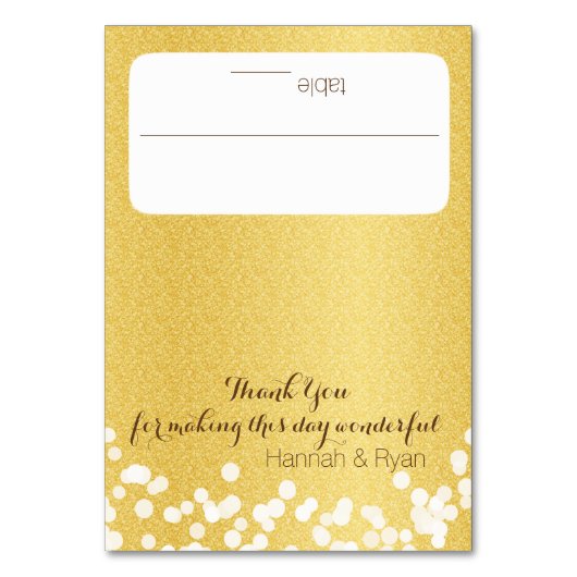 Gouden Twinkle Lights Design Kaart (Voorkant)