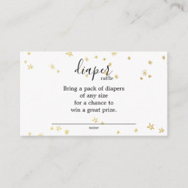 Gouden Twinkle Little Star Baby shower Luier Raffl Informatiekaartje